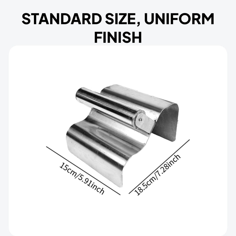 Landscape Curbing Trowel Concrete Shaping Tool Stainless Steel with Handle DIY Masonry Cement Multipurpose Concrete Curb Tool, Style C