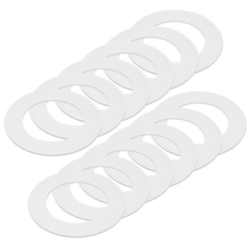Maxxima 12 Pack 4 in. Goof Rings for Recessed Lights, Can or Canless Lighting Round Downlight Trim Ring, Outer Diameter 6.7” Inner Diameter 4.25”, Durable Plastic Design, White Extended Trim 4 Inch