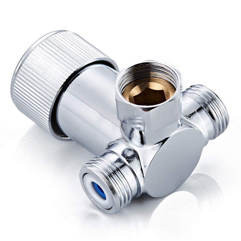 Solid Brass DN15 1/2" Hot and Cold Water Mixing Valve for Touchless Sensor Faucet,Temperature Adjustable Automatic Faucet Water Mixer Valve with Check Valve…