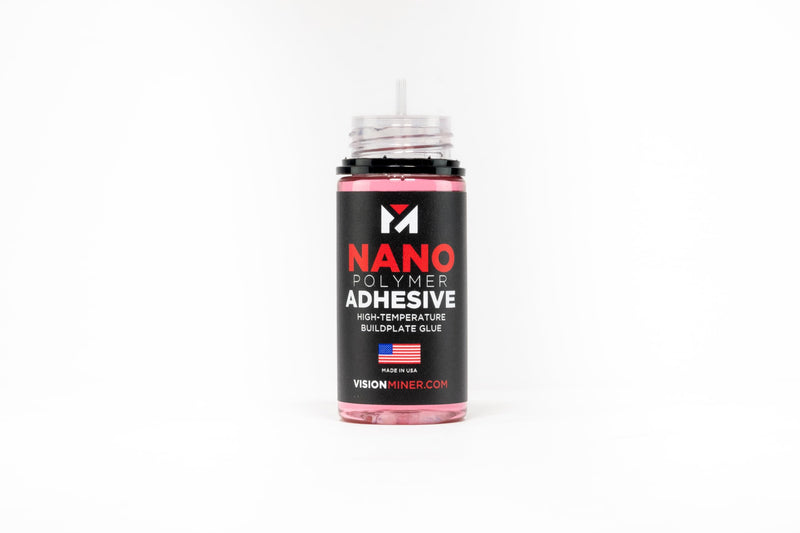 Nano Polymer Adhesive (50ml) - Ultimate 3D Printing Bed & Build Plate Adhesion - No Mess, Non-Toxic, Works for PLA, ABS, PEI, PEEK, Nylon, PC and More. Easy Application, Easy to Clean! 50ml