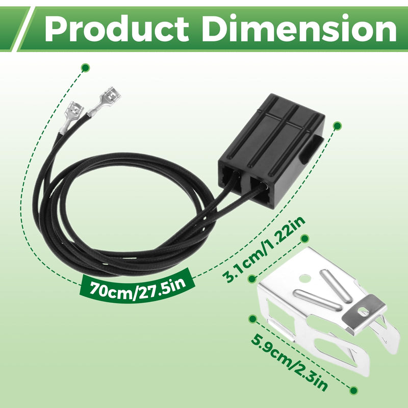 2 Pack WB2X8228 Element Receptacle and Wire Kit Replacement for GE Electric Hotpoint Kenmore Range Electric Stove Burners, Replace 250535, AP2013499, PS242972
