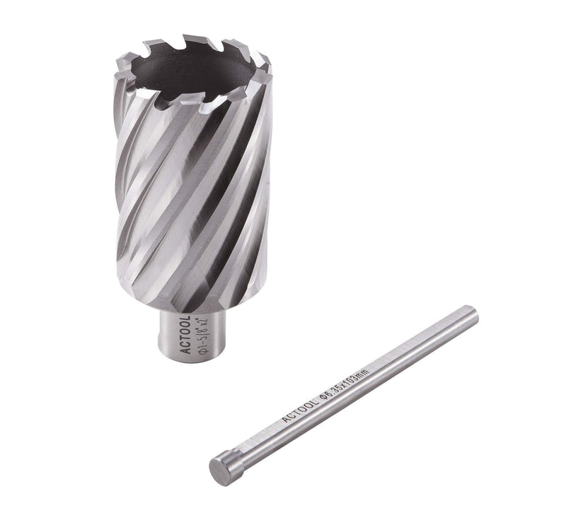 ACTOOL 1-5/8" Diameter × 2" Depth of Cut HSS ANNULAR Cutter with 3/4'' Weldon Shank 1-5/8'' x 2''