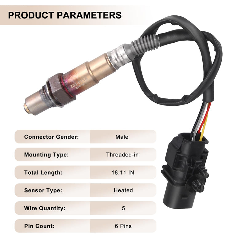 Oxygen O2 Sensor Upstream 234-5113 Fits for F150 2009-2015, Explorer 13-15, Escape Fusion 09-12, Focus Mustang E450 09-14, for Lincoln MKS MKT MKC 10-15, for Mazda Tribute 09-10