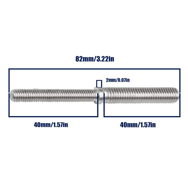 SING F LTD 2Pcs Double End Threaded Stud Screw Bolts M6 to M8 304 Stainless Steel Thread Adapter for Structural Columns Fasteners