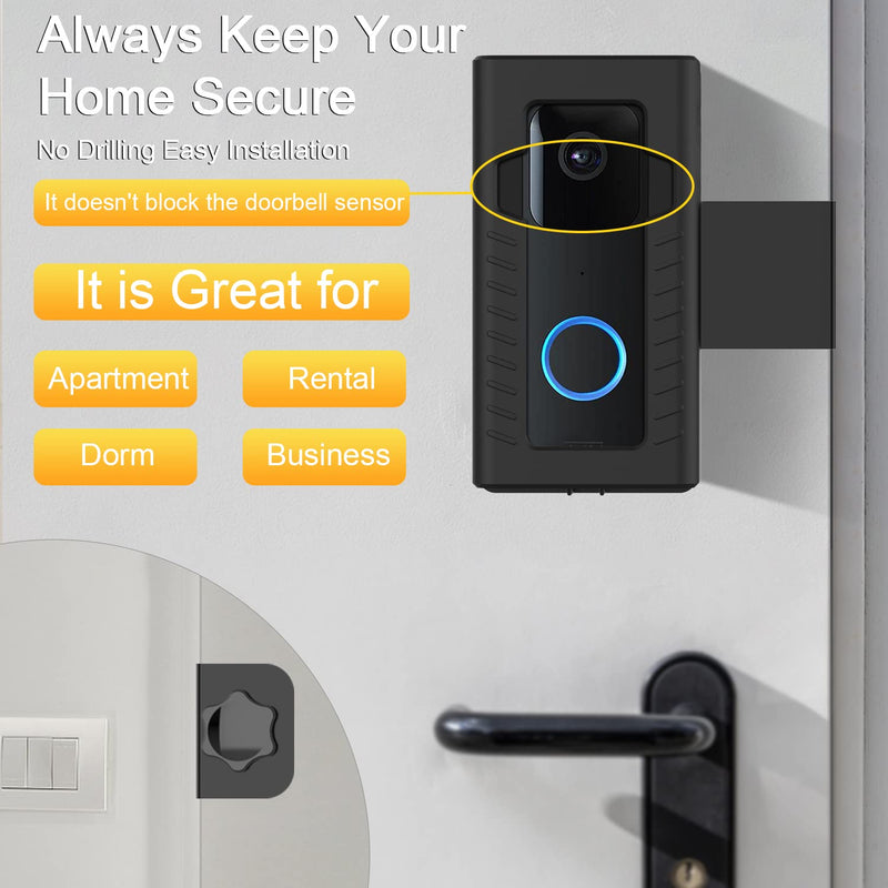 All-New Anti-Theft Doorbell Door Mount for Blink Video Doorbell For Home Security, No Drill, Not Block Doorbell Sensor
