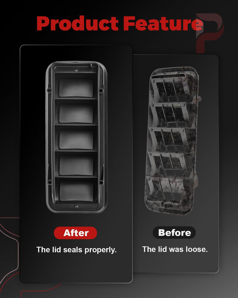 2PCS Back Panel Air Vent Relief Grille, Cabin Pressure Air Vent Relief Valve Panel Grille Compatible with Silverado 1500 2500 3500 Sierra 1500 2500 3500 Colorado Canyon Replace 13596856