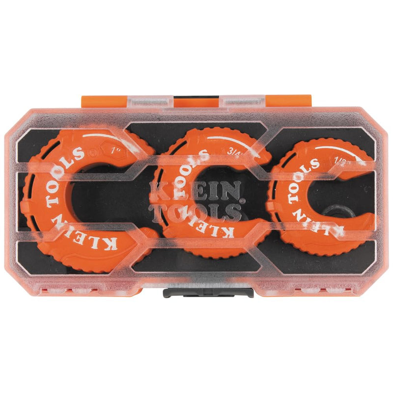 Klein Tools 50048 C-Style Copper Tubing Pipe Cutter Tool Set with 1/2, 3/4, and 1-Inch Cutters, MODbox Case, Ultra-Compact for Tight Spaces, 3-Piece