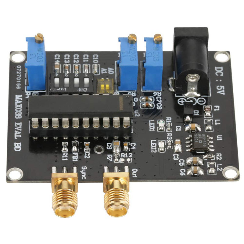 Function Generator, MAX038 Small High Frequency Precision Function Generator Module, Triangular/Sine/Rectangular/Pulse Wave Output, 0.1Hz - 20MHz