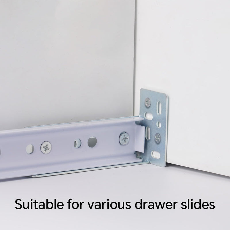 Face Frame Rear Mounting Brackets 5 Pairs for Drawer Slide Cabinet Drawer Guides Slides Rails Bracket for Face Frame Install, with Screws Face-Frame Socket