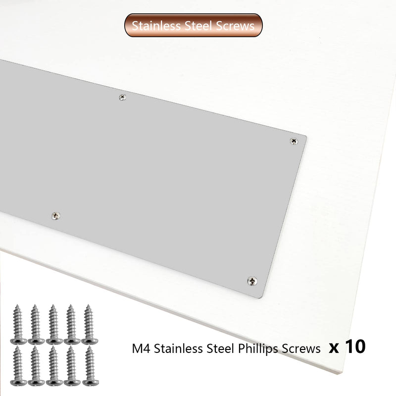 Door Metal Kick Plate 6x28 inches Aluminum Decorative Plates Protector for 30 inches Front Doors, 18 Ga Thickness 6"x 28" (Silver)