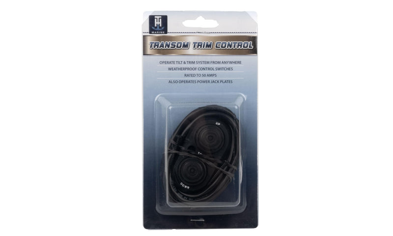 T-H Marine TTC-1-DP Push Button Transom Trim Switch, Black