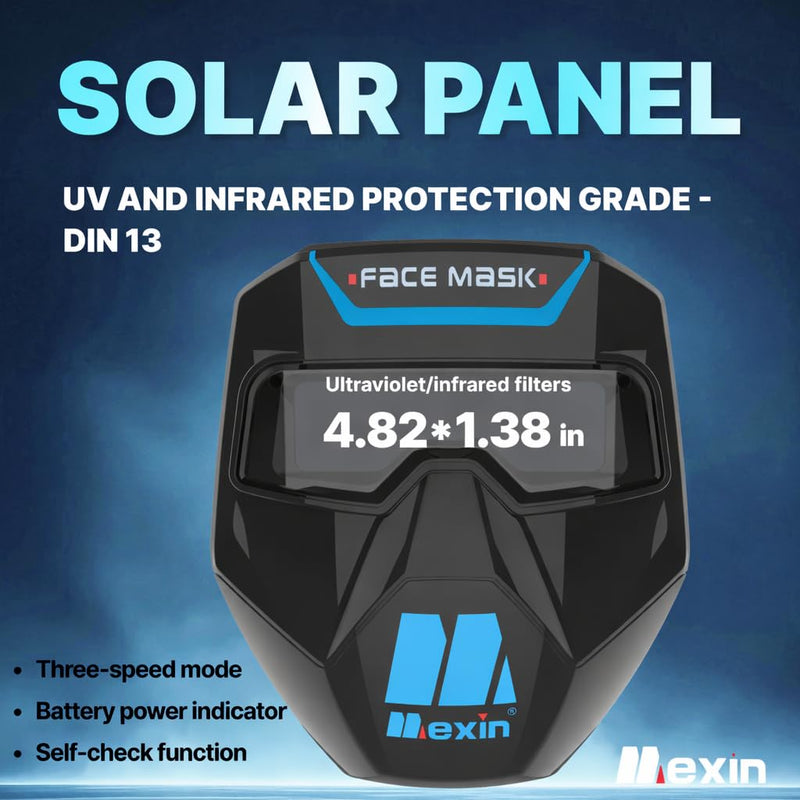 Tekware 2-in-1 Auto Darkening Welding Goggles with Face Shield, True Color 1/1/1/2 Lens, DIN 5-9/9-13 Solar Welding Mask for TIG MIG ARC Grinding
