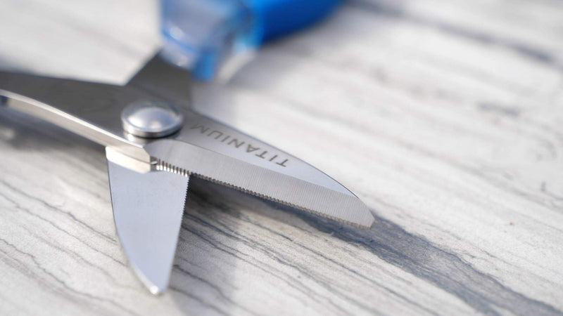 CUDA 5.5" Large Braid Shear | Durable Fishing Braid, Mono & Fluorocarbon Cutter for Saltwater & Freshwater with Dual Serrated Blades & Oversized Non-Slip Comfort Bows