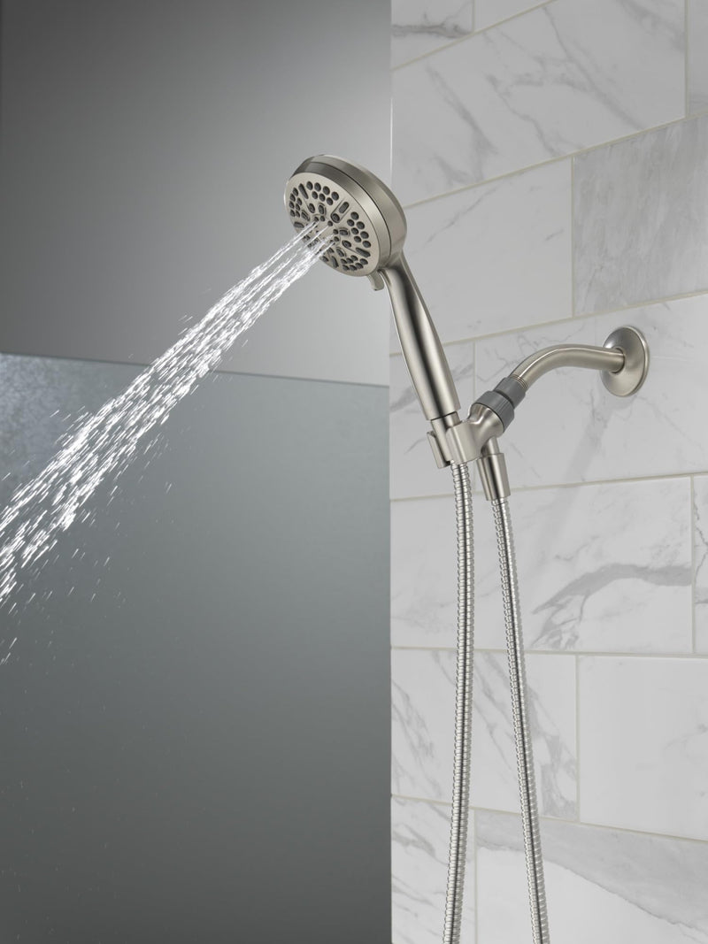Delta Faucet 5-Setting Handheld Shower Head, Black Shower Head with Hose, Showerheads & Handheld Showers, Handheld Shower Heads, Detachable Shower Head, Hand Shower 1.75 GPM, Matte Black 75511BL