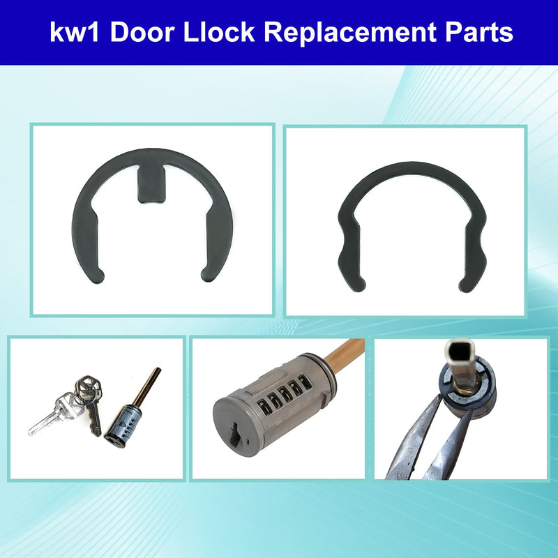 120PCS KW1 SC1 SC4 Retainer Clips - 65Mn Carbon Steel E/C-Clips for Kwikset Schlage Lock Rekey Kit