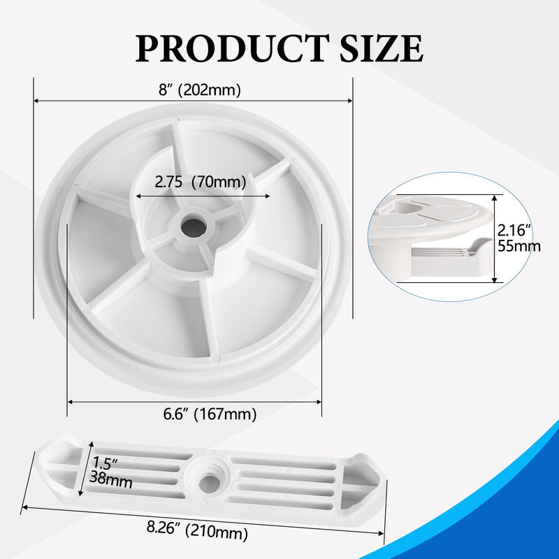 Hoffen Boat Hatch, 8" Round Deck Plate Non Slip Inspection Hatch w/Detachable Cover No Screws Installation for Marine Boat Yacht RV Trailer White 1