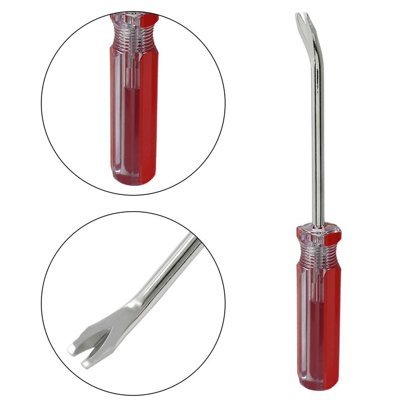 3 Pcs Tack Lifter Nail Puller, Elbow Head V Tip Nail Staple Rivet Tack Puller Screwdriver Tool, Length: 7.4"