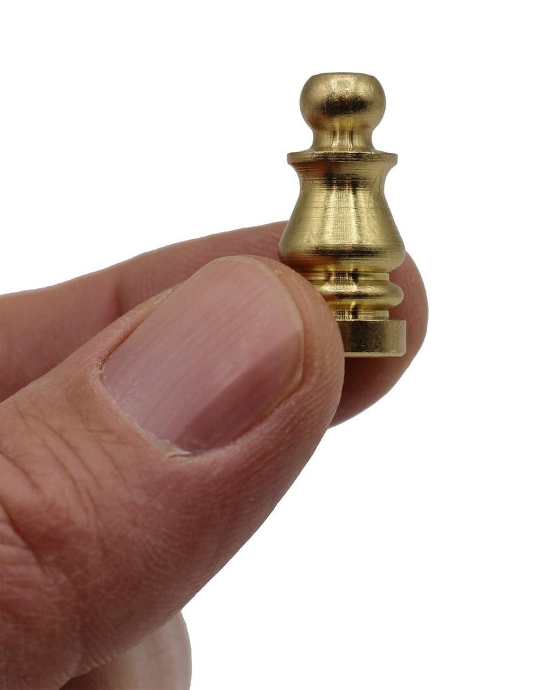 Creative Hobbies® ELY505 Solid Brass Finial for Lamp Shades, 1 Inch Tall -Pack of 2 Pkg/2
