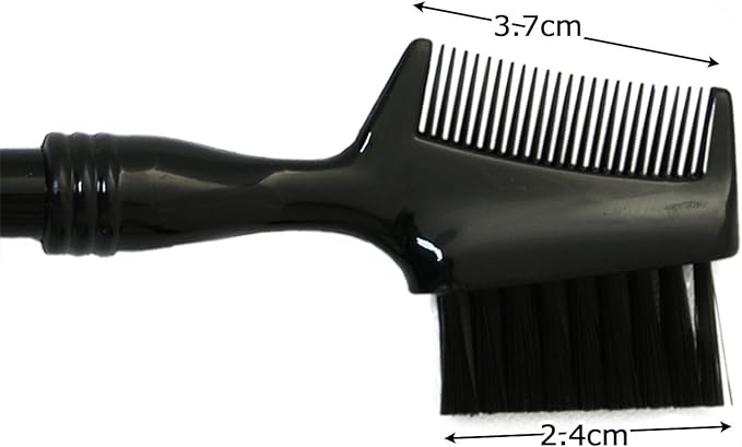 Makeup Brush, Made in Japan, Formulated with Natural Ingredients Gentle on Sensitive Skin, Eyebrow Brush & Comb, Integrated Eyebrow Pencil, Black (B-1) - NewNest Australia
