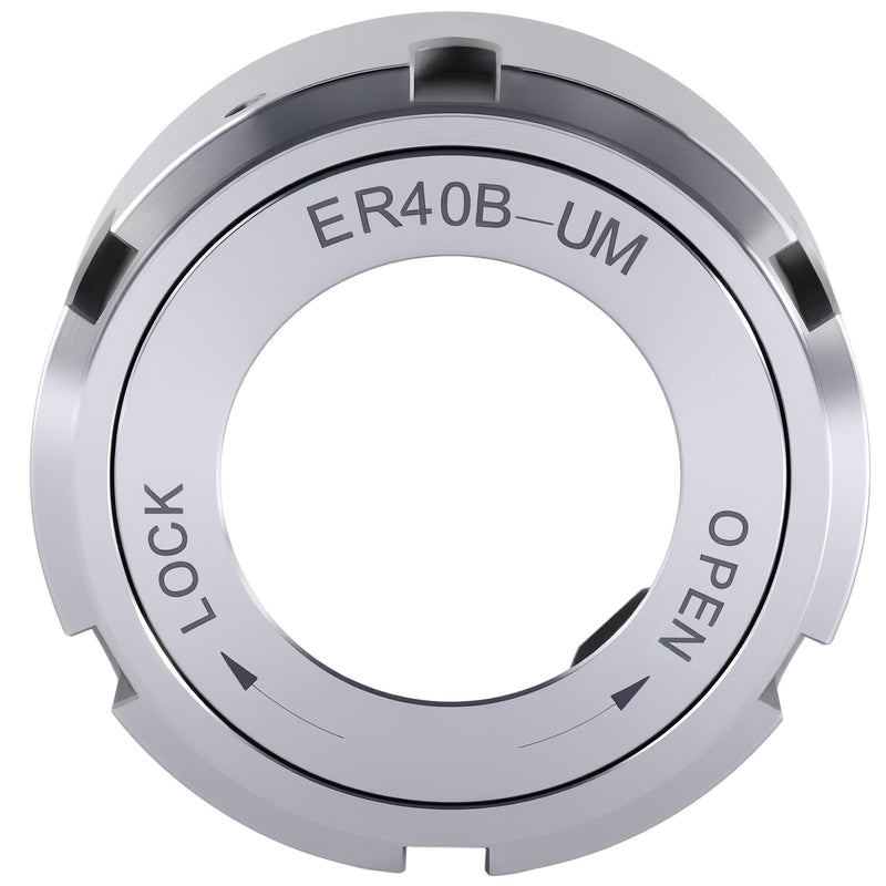 CanCNC ER40 Ball Bearing Collet Chuck Nut, Slotted | M50 x 1.5-6H Thread, G2.5 Balanced at 18000 RPM, Built-In Bearing for Smoother Tightening, 0537-4000