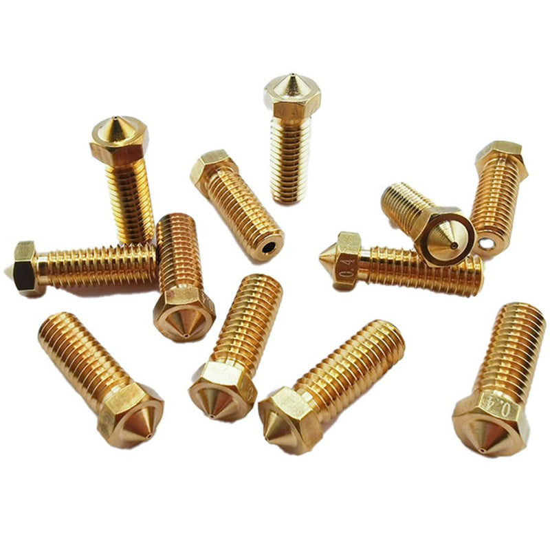 12Pcs Volcano Nozzles 0.4mm, Vyper Nozzles M6 Thread Hotend Extruder Volcano Nozzle Compatible for Artillery Genius, Sidewinder X1, X2, Anycubic Vyper, Anycubic Kobra Plus, Kobra Max 1.75mm Filament, 12Pcs Volcano Nozzle 0.4mm