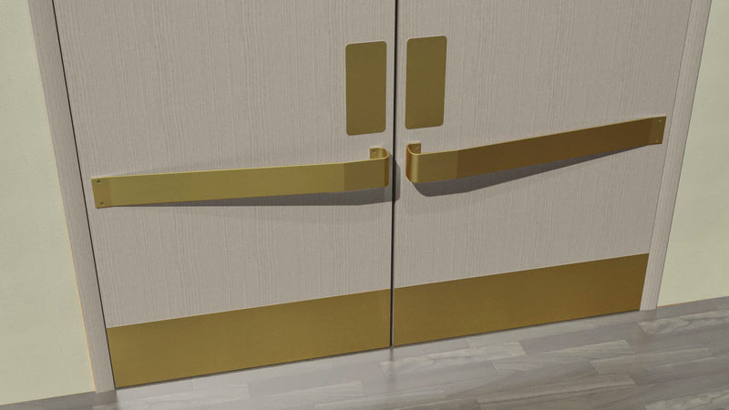 KOSHKA Door Kick Plate Peel and Stick (6"x 34", Brushed Brass Finish) 1
