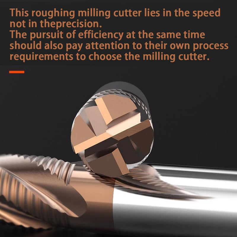 1/4" Carbide Roughing End Mill - 4 Flute - 1/4'' Shk Dia, 2-1/2'' Oal - for Alloy Steels/Hardened Steels 1/4‘’