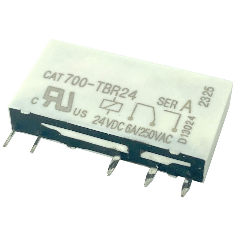 5-Pack CAT700-TBR24 Relays - 24VDC 6A/250VAC 5-Pin SPDT Relay Set - Compatible with Industrial Controls, HVAC Systems & Appliance Panels (Replaces G5LE-14)