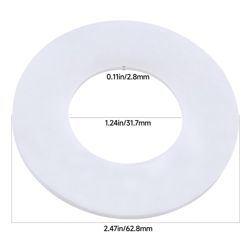 (2 Pack) for Flush Valve Silicone Seal Gasket/Toilet Flush Valve Seal Clear Compatible with Caroma M5