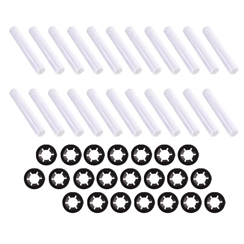 22Pcs Garage Door Hinge Quiet Roller Sleeves Roller Shaft gaskets Compatible with New Rollers or Rollers with Clean Stems (ID-11mm；OD-11.90mm；L-80mm)