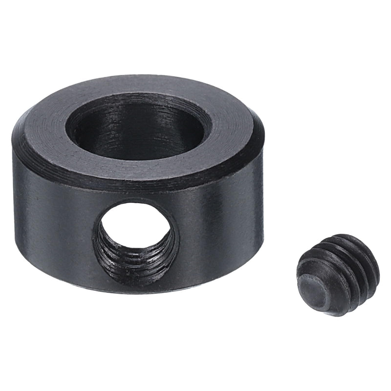 uxcell 4pcs Set Screw Collars 5/16" Bore Carbon Steel Shaft Collars, 5/8" OD, 5/16" Width Axle Collar Clamp for Linear Rod Shaft Guide, Black Oxide