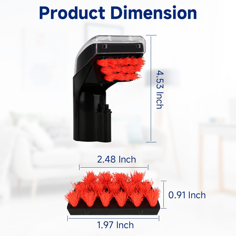 1400B 3353 Machine Attachments Parts for Bissell Little Green Multi-Purpose Portable Carpet Cleaner 1400B 3353 1425 1400W 1400 2458 Series, 3" Tough Stain Brush Tool for Carpet Cleaners Black-1+4
