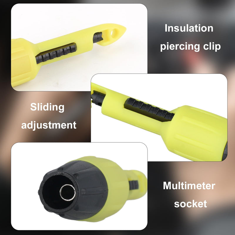 4pcs Wire Piercing Probe Kit, Wire Probe Insulation Piercing Clip Piercing Probes for TP81 Multimeter Wire Piercing Tool for Voltage Voltmeter Thermometer Testing (2mm, 4mm)