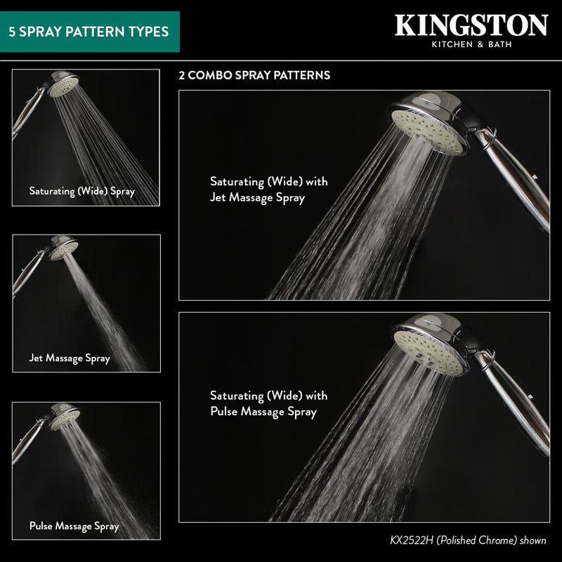 Kingston Brass KX2522H Designer Trimscape Showerscape Hand Shower, Polished Chrome