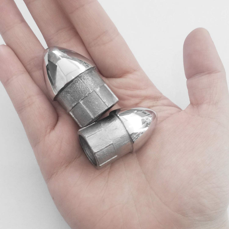 NRC&XRC Marine Grade 316 Stainless Steel Bullet Insert Cap for 7/8" Tube/Pipe 2PCS for 1"Tube