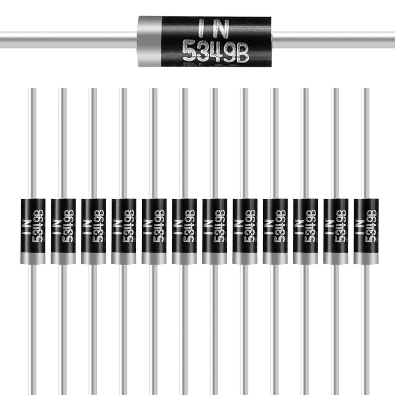 (Pack of 20 Pcs) Chanzon 1N5349B 5W 12V Zener Diode 1N5349 12V T-18 (CASE17-02) Axial Power Diodes [1] 1N5349B