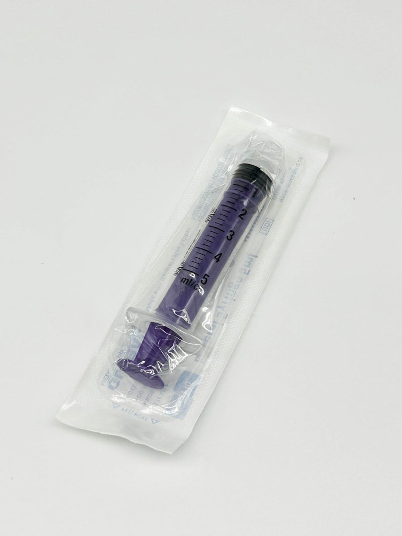 UltraFlo 5cc Enteral Feeding Syringes by Global Medical Products - ENFit & ISO 80369-3 Certified, BPA/DEHP/Latex-Free, Transparent Barrel (5CC, QTY 100) 100.0