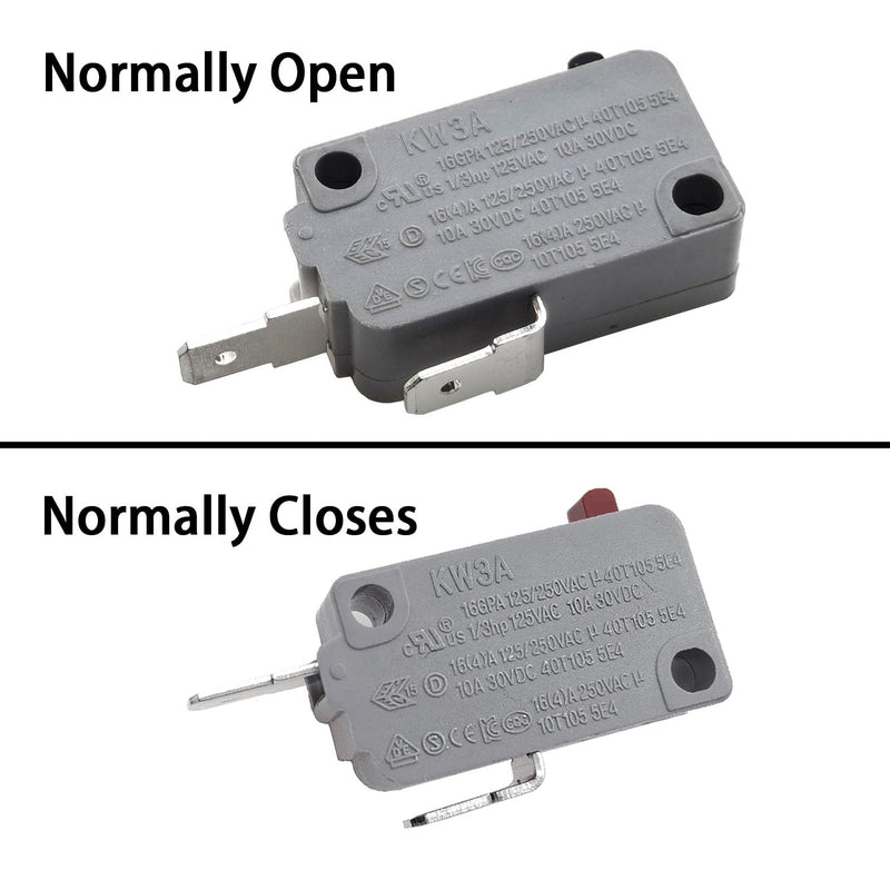KW3A Microwave Oven Door Switch 16A 125/250V Door Interloc (2 Normally Open and 1 Normally Closes) 2 Normally Open + 1 Normally Closed