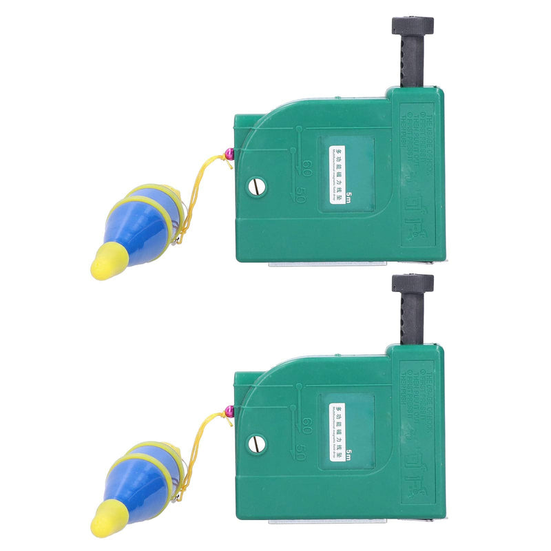 2Pcs 5m Magnetic Plumb Bobs, Alloy Steel Wire Hammer, Green Line Drop Measuring Tools for Construction Industry House Decoration