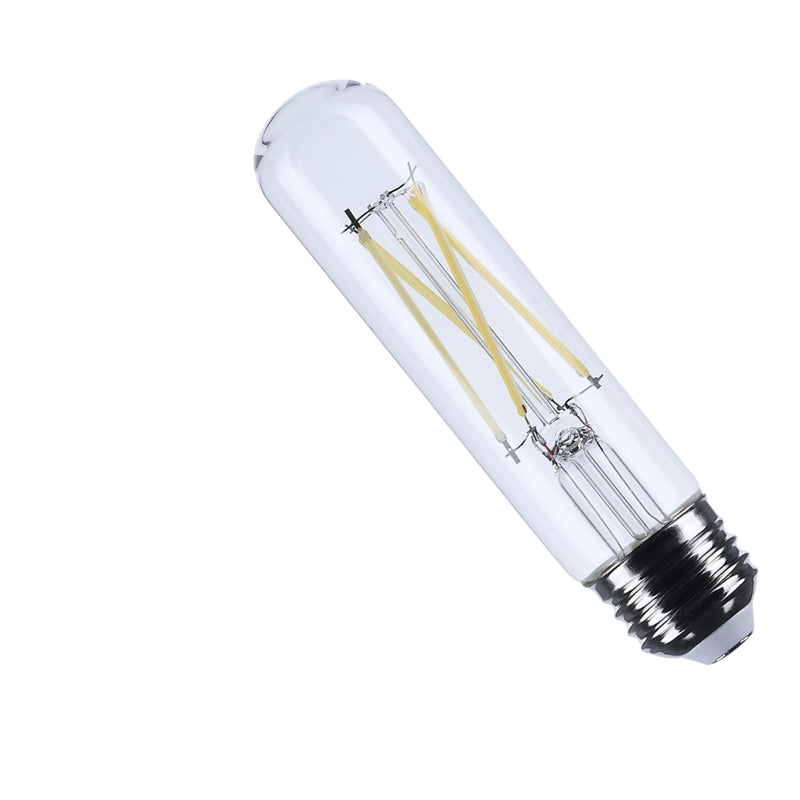 Satco 5.5W T10 LED Light Bulb 3500K Neutral White 450 Lumens Clear 300 Degree Beam E26 Medium Base 92 CRI Dimmable Wet Rated IP65 Enclosed Fixture Rated 120V S12524 (6 Pack) 6