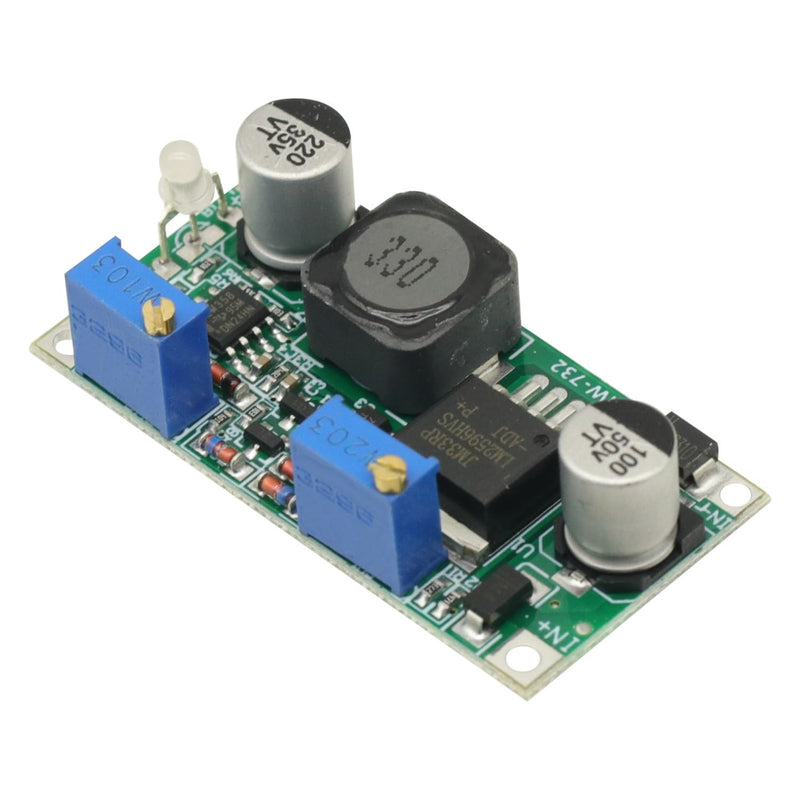 2Pcs DC/DC LM2596 HVS LM2596HVS 50V 3A Buck Constant Current/Voltage CC CV Step-Down Module LED Indicator High Frequency Conversion