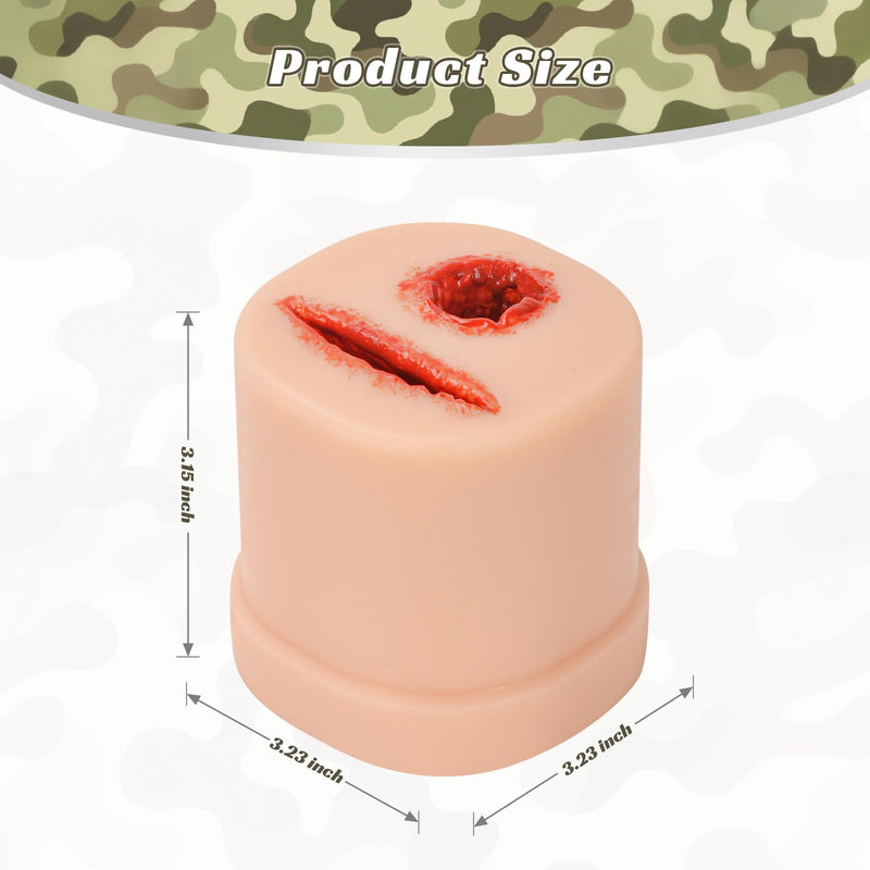 2-in-1 Bleed Control Trainer, Bullet & Laceration Wound Packing Trainer for Hemostasis, Wound Packing Simulator for Medical Education