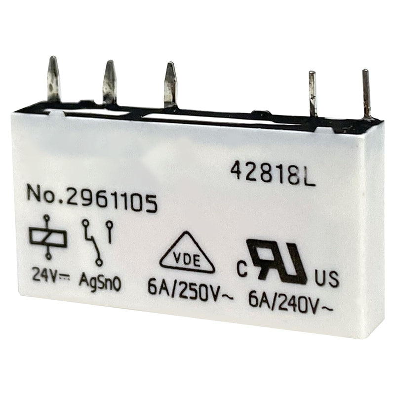 15-Pack NO.2961105 5-Pin Relay - 24VDC 6A SPDT Miniature Power Relay - DIN Rail Compatible for Industrial Panels & Phoenix Contact-Compatible Systems 15
