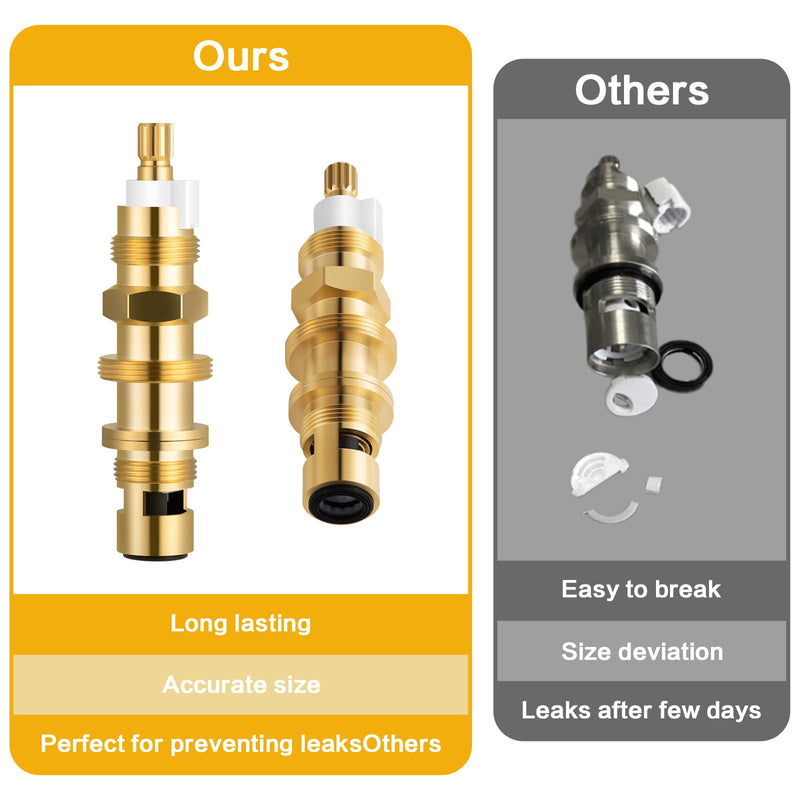 910-030 Ceramic Disc Cartridge Replacement, Compatible with Price/Pfister Shower and Faucet Stem, Shower Valve Cartridge for Tub and Shower Faucet, Brass Construction(2 Pack) 2