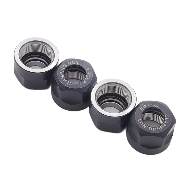 4pcs ER11-A Collet Clamping Nuts Holes for CNC Milling Chuck Holder Lathe