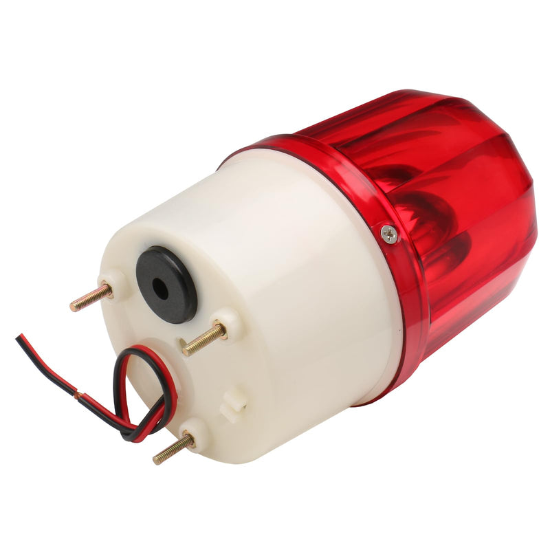 Baomain Warning Lamp Alarm Buzzer LTE-1101J DC 24V 10W Industrial Red Rotary Light