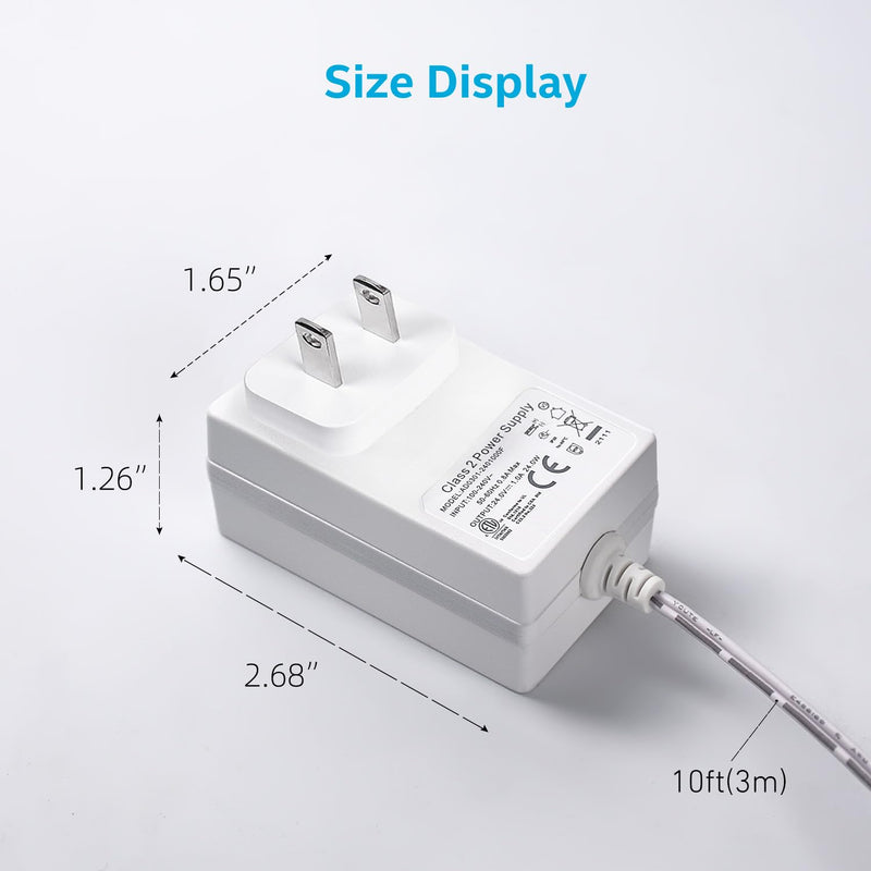 24 Volt Doorbell Transformer 110V/120V AC to DC 24V Adapter Compatible with LED Strip Lig 24V/1A