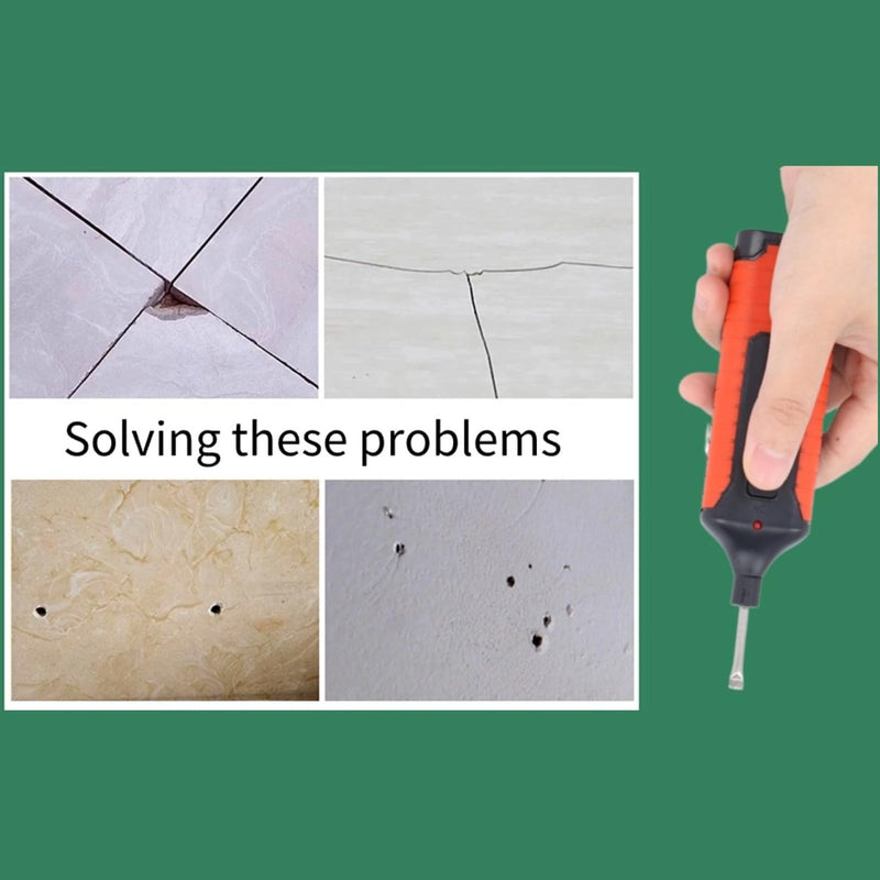 Tile Repair Kit, Porcelain Repair Kit, Ceramic Tile Repair Kit. Includes Electric Heating Pen and 8 Wax Blocks. Ideal for Repairing Cracks, Chips, Shower Gaps, and Granite