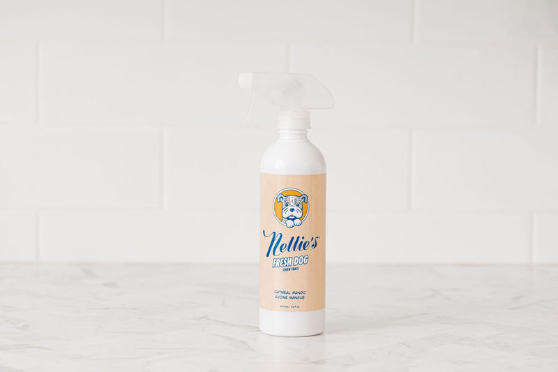 Nellie's Fresh Dog - Waterless Dog Shampoo - Oatmeal Mango Fragrance, Enzyme Blend, Plant-Based, and Non-Toxic - Ideal for All Dog Breeds, Long-Haired or Short - Eco-Friendly Grooming (16 fl oz) - PawsPlanet Australia