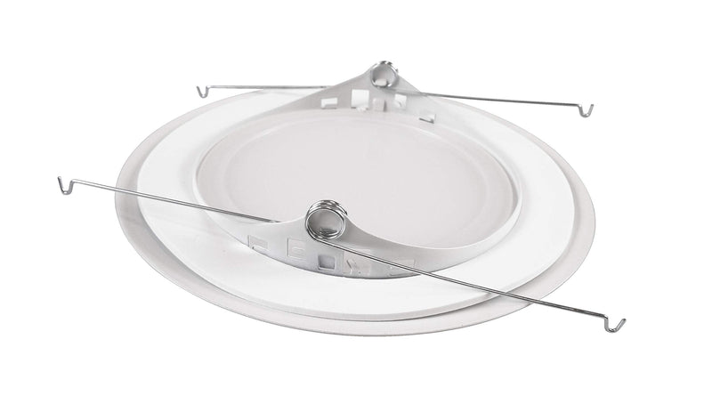 NICOR Lighting 6 inch White Recessed Shower Trim with Glass Fresnel Lens (17502)